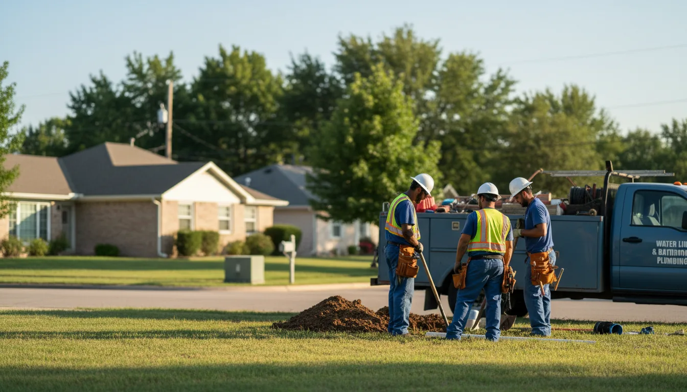 Residential water line and bathroom plumbing service in Sheridan, MO